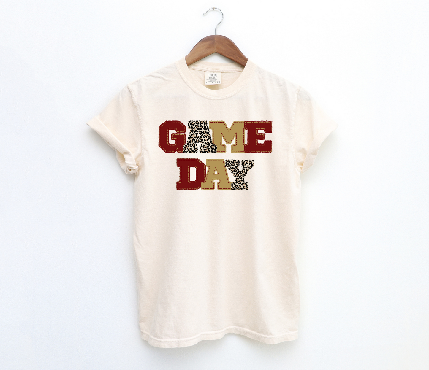 DTF GAME DAY CRIMSON & GOLD PATCHWORK TRANSFER