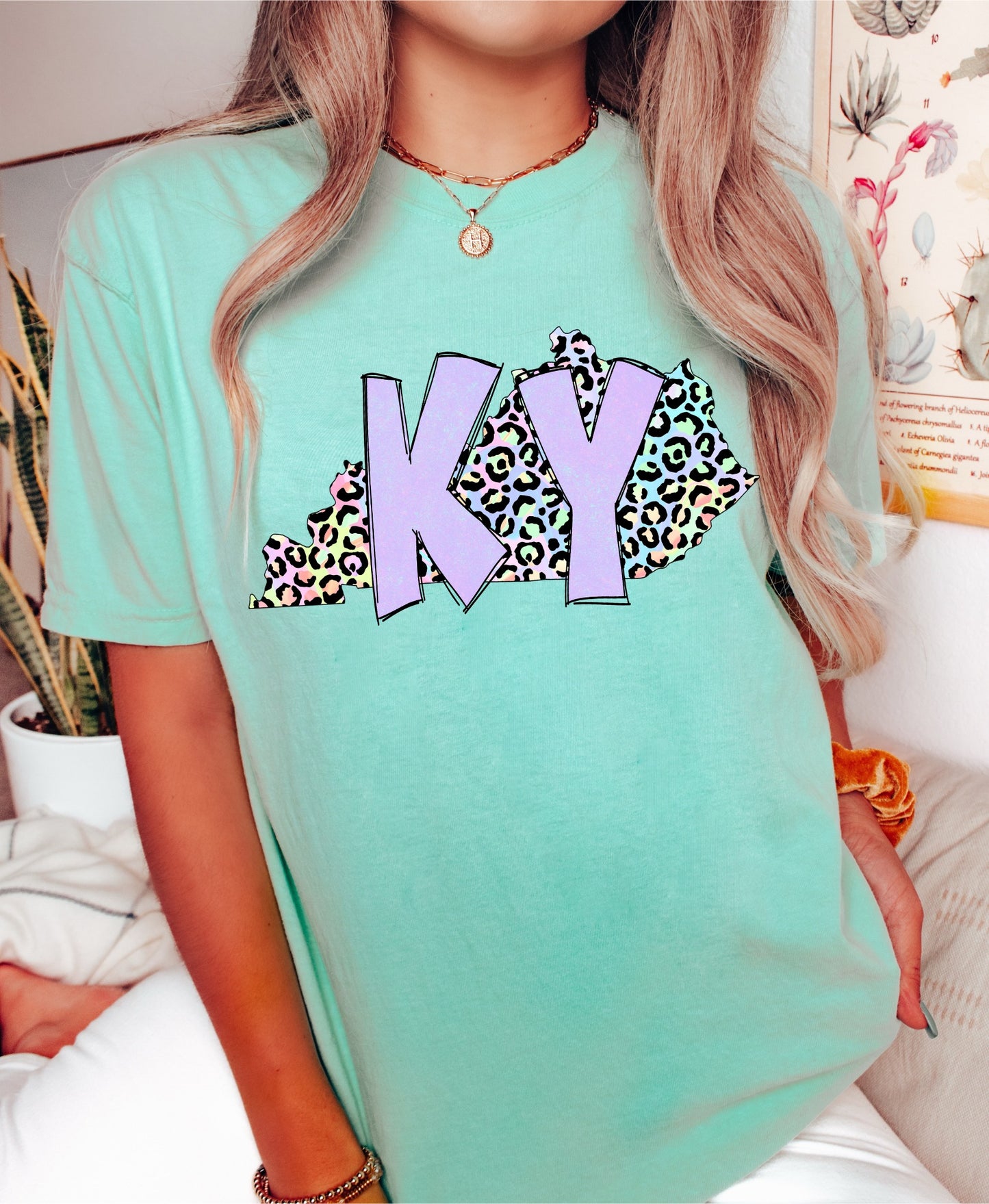 DTF KENTUCKY PASTEL LEO STATE DESIGN