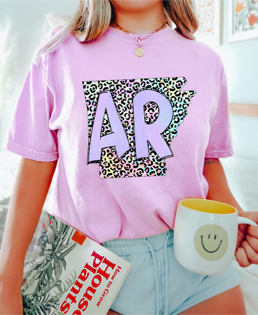 DTF ARKANSAS PASTEL LEO STATE DESIGN