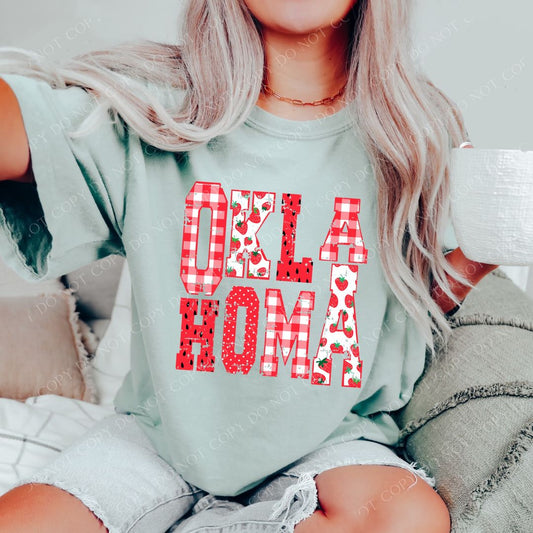 DTF OKLAHOMA DOTS/GINGHAM TRANSFER