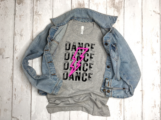 DTF DANCE ELECTRIC PINK LB STACKED TRANSFER