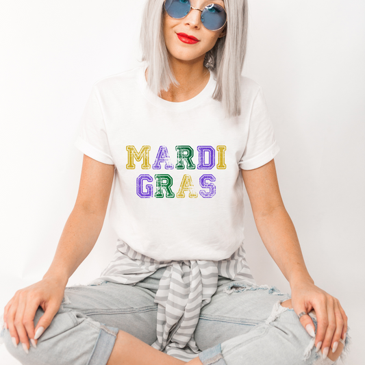 DTF MARDI GRAS COLLEGIATE TRANSFER