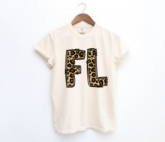 DTF FL LEOPARD/GLITTER GOLD TRANSFER