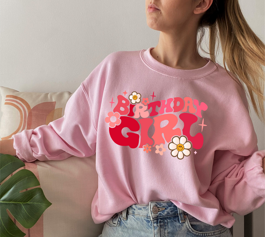 DTF PINK BIRTHDAY GIRL TRANSFER