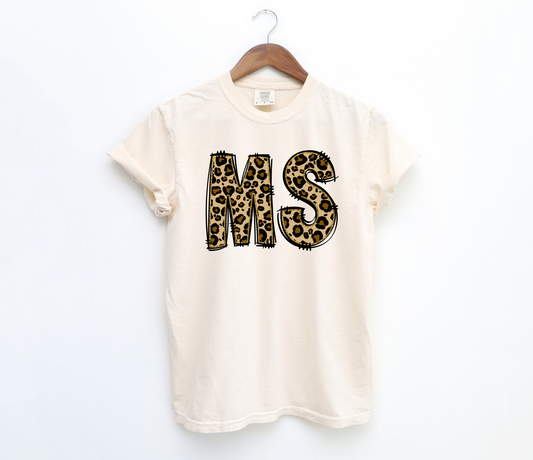 DTF MS LEOPARD/GLITTER GOLD TRANSFER