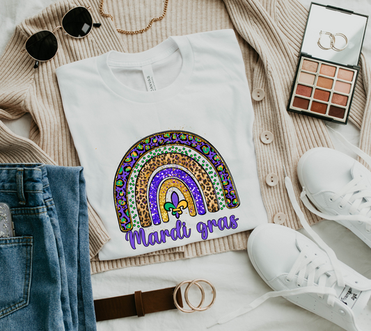 DTF MARDI GRAS RAINBOW TRANSFER