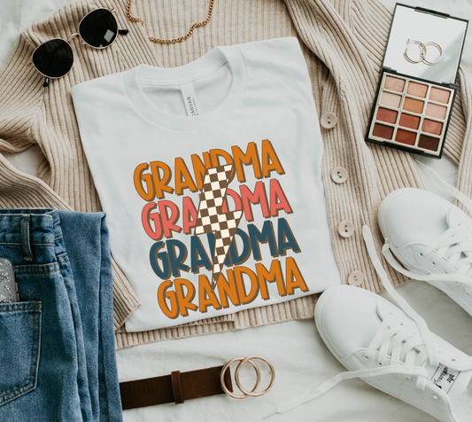 DTF GRANDMA STACKED CHECKERED LB TRANSFER