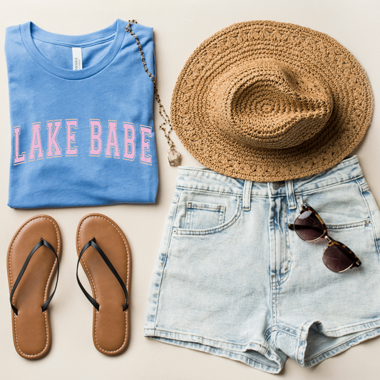 DTF LAKE BABE PINK TRANSFER