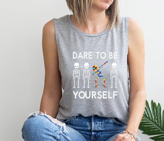 DTF DARE TO BE YOURSELF AUTISM SKELLIES TRANSFER