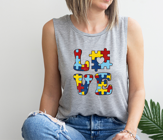 DTF LOVE AUTISM PUZZLE TRANSFER