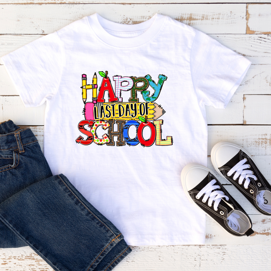 DTF HAPPY LAST DAY OF SCHOOL W/ PENCIL TRANSFER