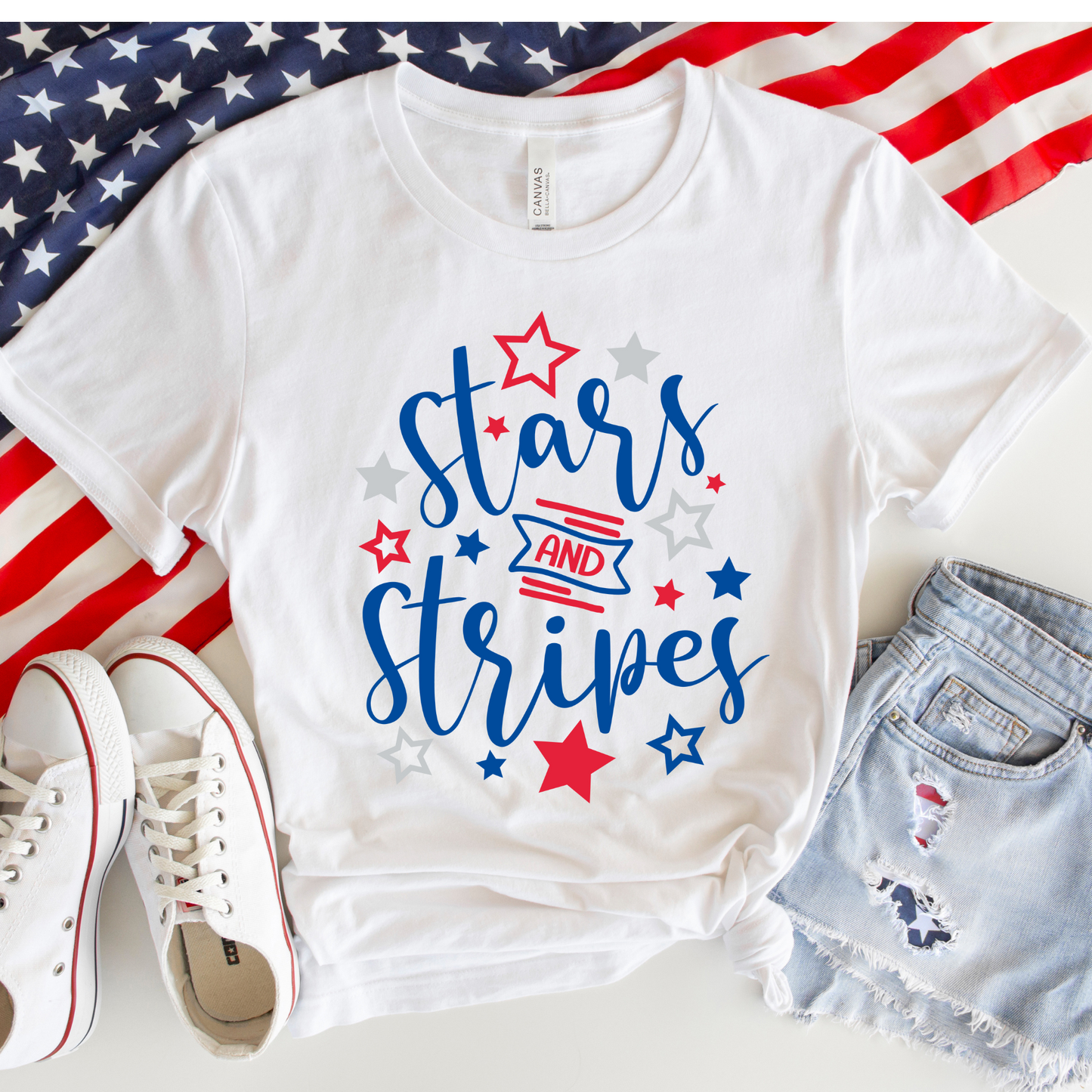 DTF STARS AND STRIPES TRANSFER