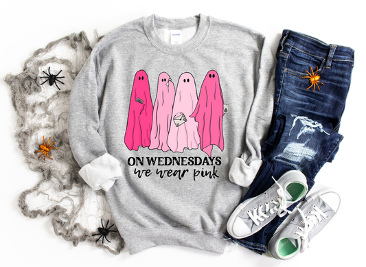 DTF ON WED WE WEAR PINK GHOSTS TRANSFER