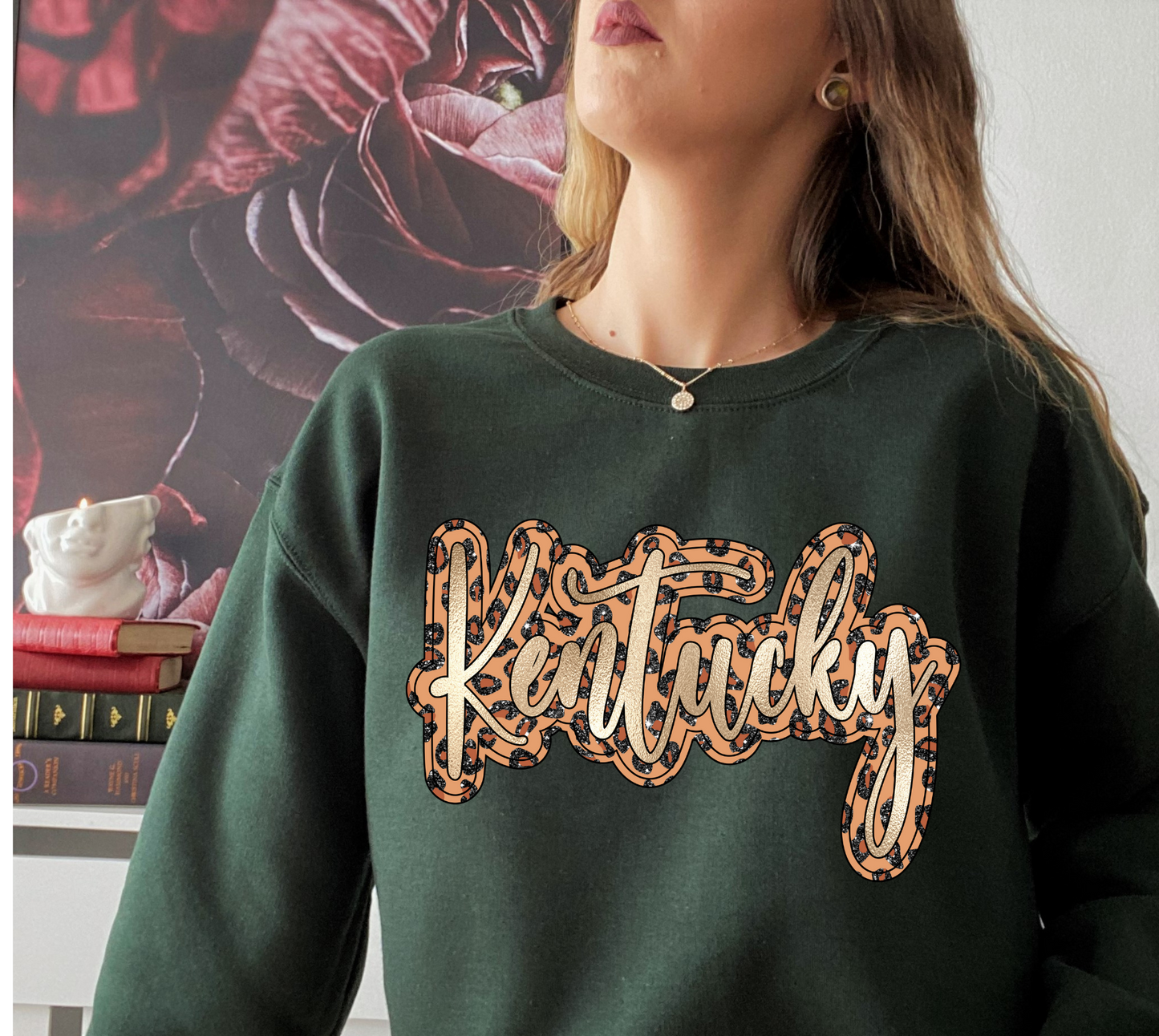DTF KENTUCKY GOLD FOIL & TAN LEO TRANSFER