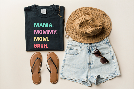 DTF MAMA TO BRUH SUMMER MULTI-COLOR TRANSFER