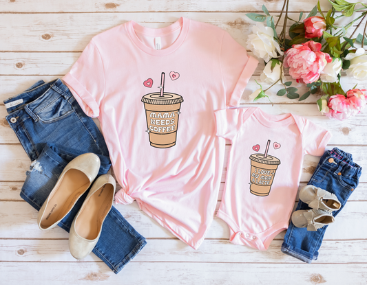 DTF MAMA NEEDS A LATTE TRANSFER