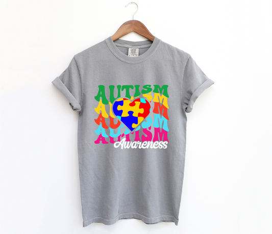 DTF WAVY AUTISM AWARENESS TRANSFER