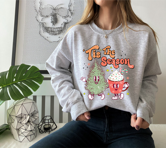 DTF TIS' THE SEASON SPRUCE & COCOA DISTRESSED TRANSFER