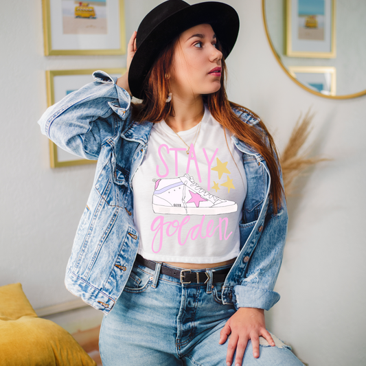 DTF STAY GOLDEN SNEAKER TRANSFER