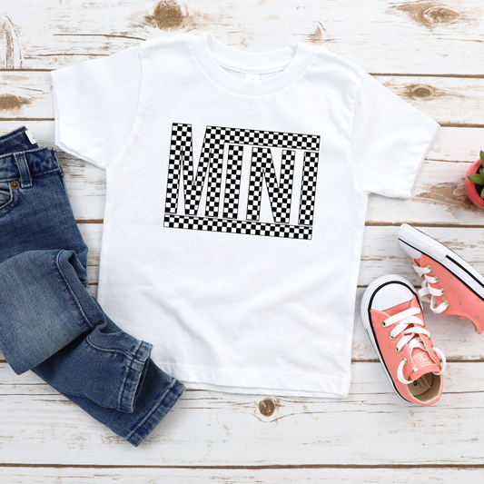 DTF MINI BLACK/WHITE CHECKERED TRANSFER