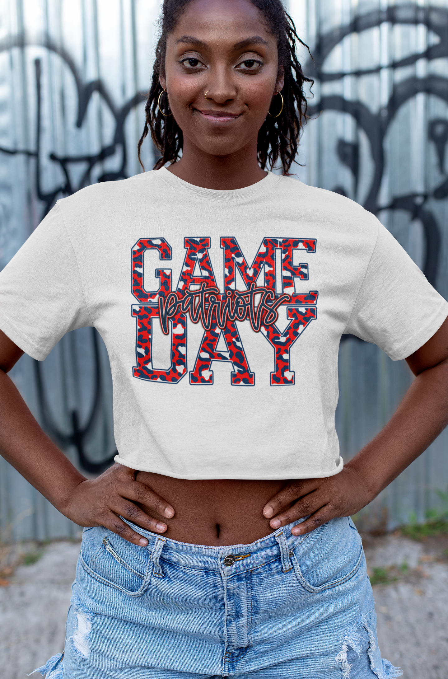 DTF GAME DAY RED/BLUE PATRIOTS LEO SCRIPT TRANSFER