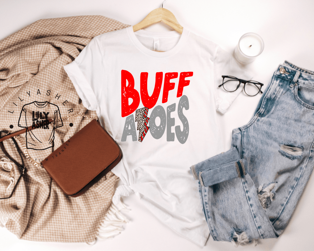 Dtf Buffaloes Red/grey Lb Transfer
