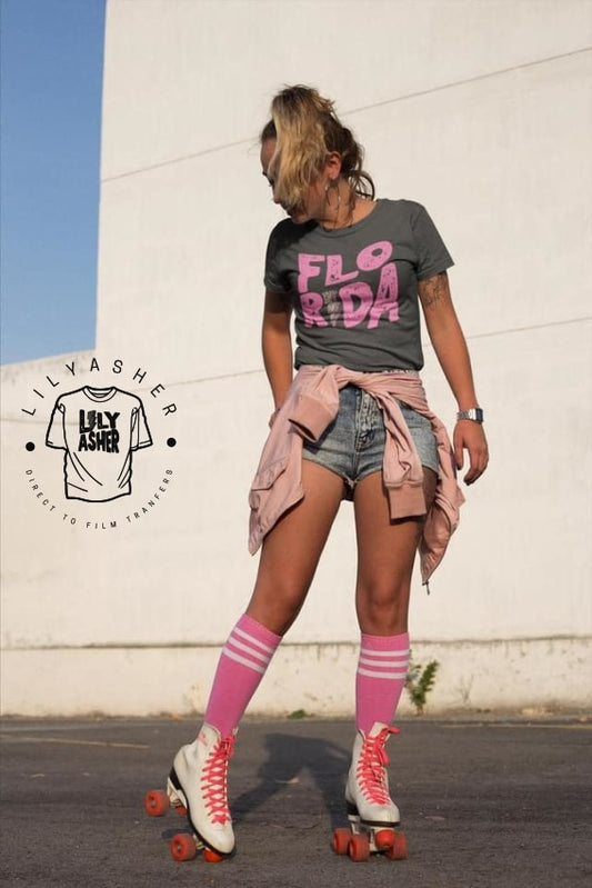 Dtf Florida Pink Lightning Bolt Transfer