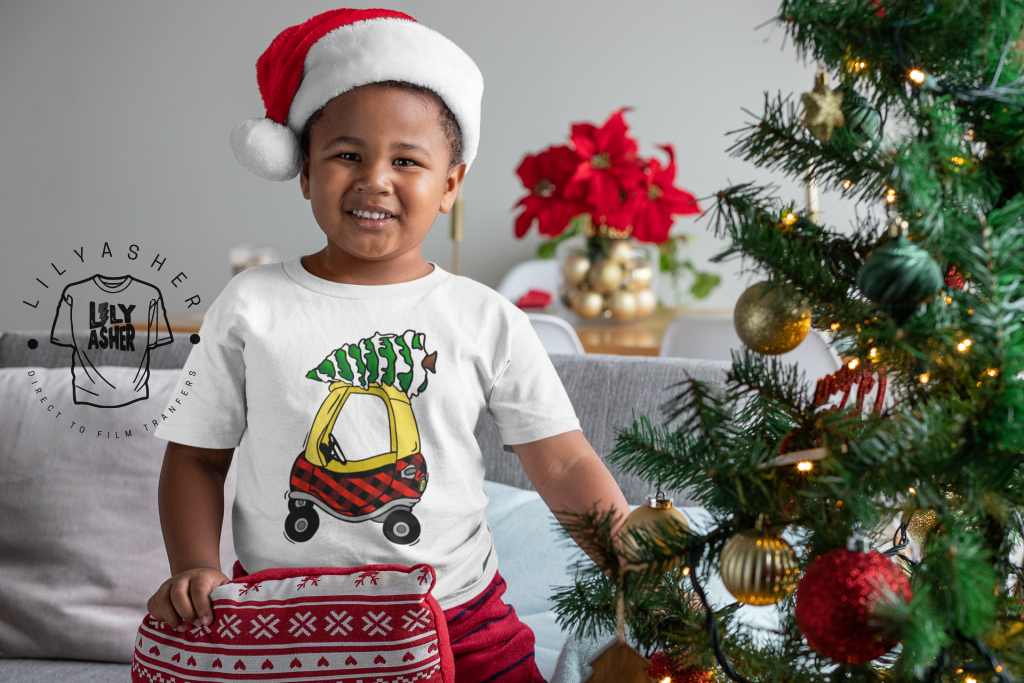 Dtf Gingham Christmas Buggy Transfers