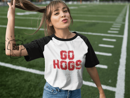 Dtf Go Hogs Distressed Transfer