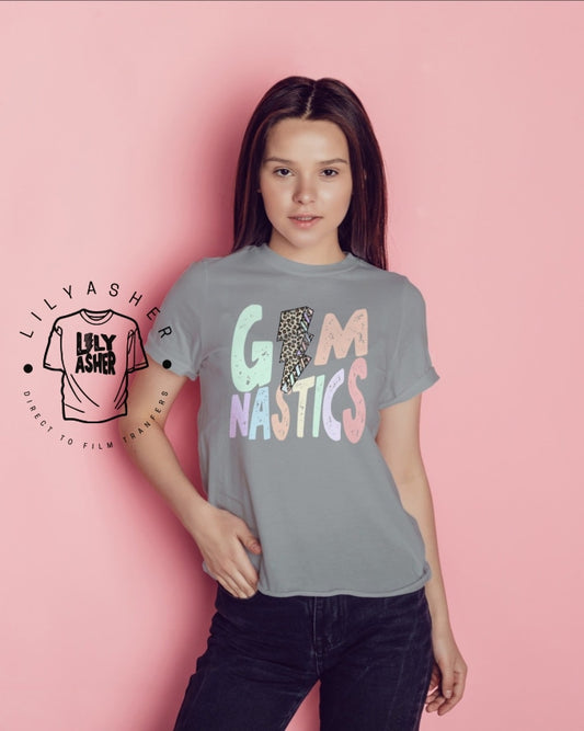 Dtf Gymnastic Pastel Lightning Bolt Transfer