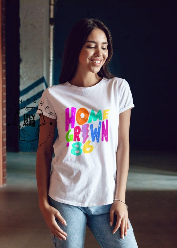 Dtf Homegrown 86 Bright Lightning Bolt Transfer
