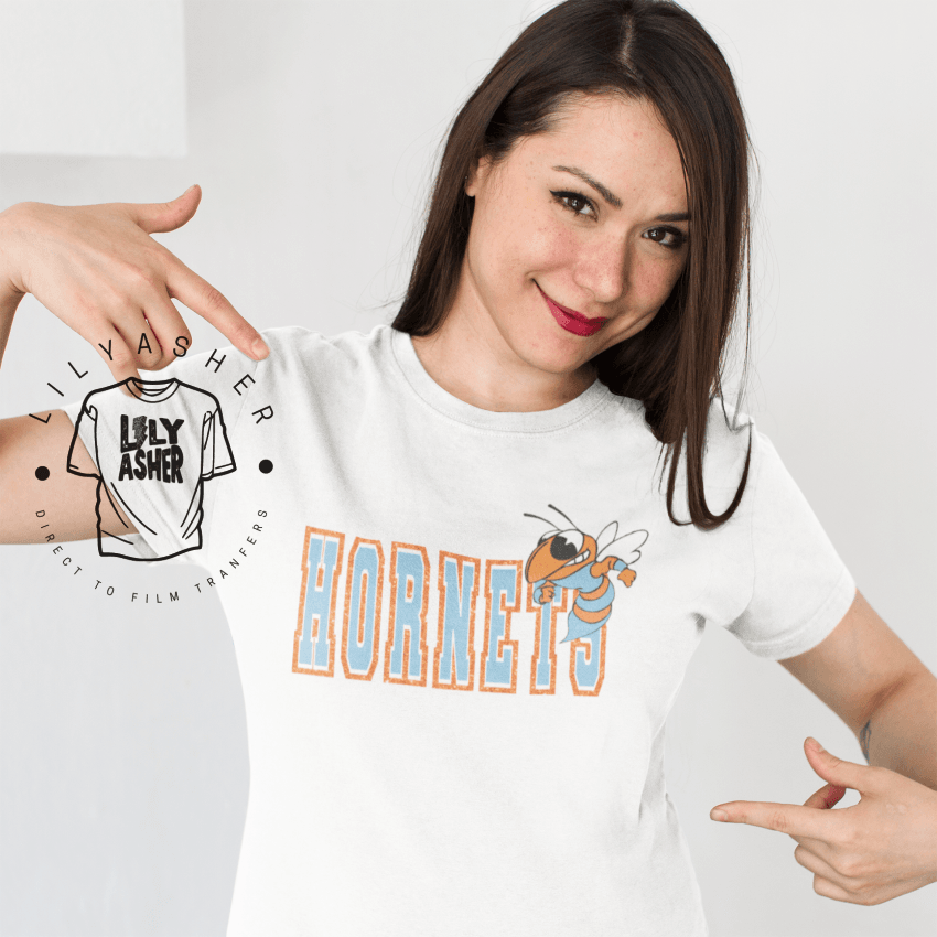 Dtf Hornets Mascot Varsity Transfer