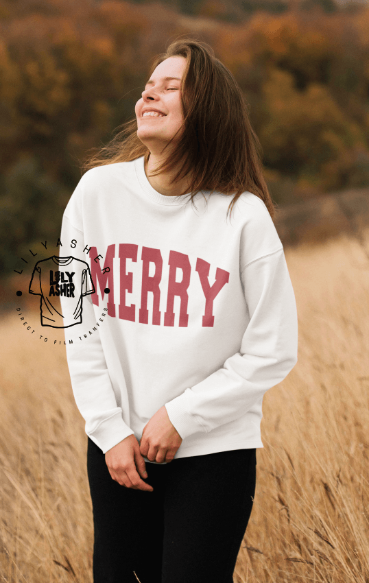 DTF MERRY University Transfer – Tulsa DTF Prints