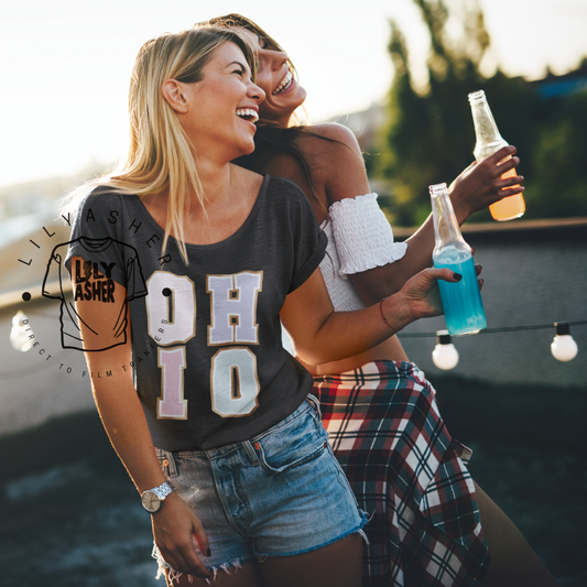 Dtf Ohio Pastel & Rose Gold Transfer