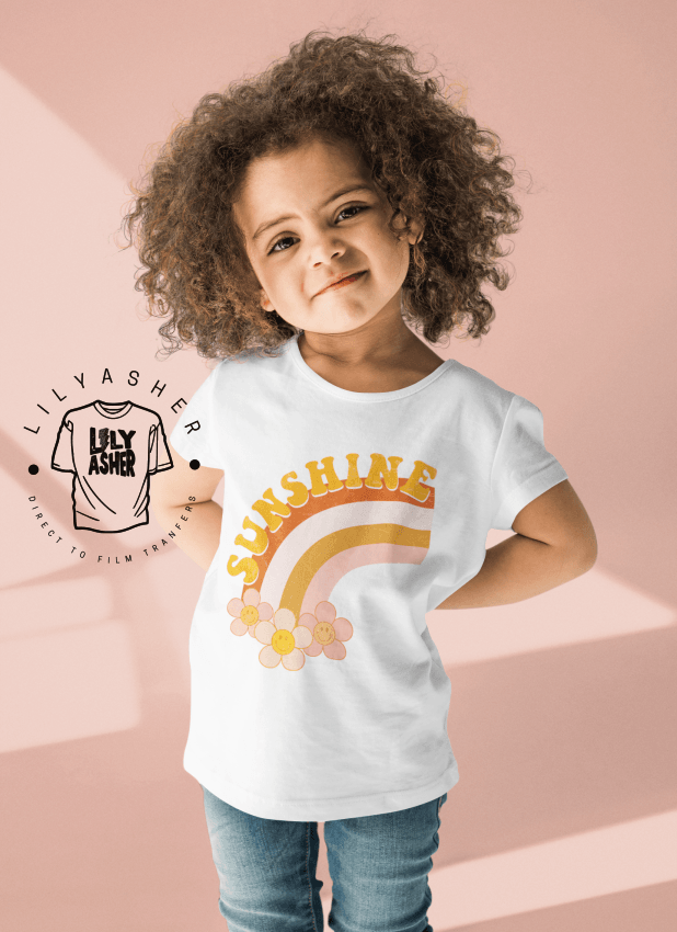 Dtf Retro Grunge Rainbow Transfer