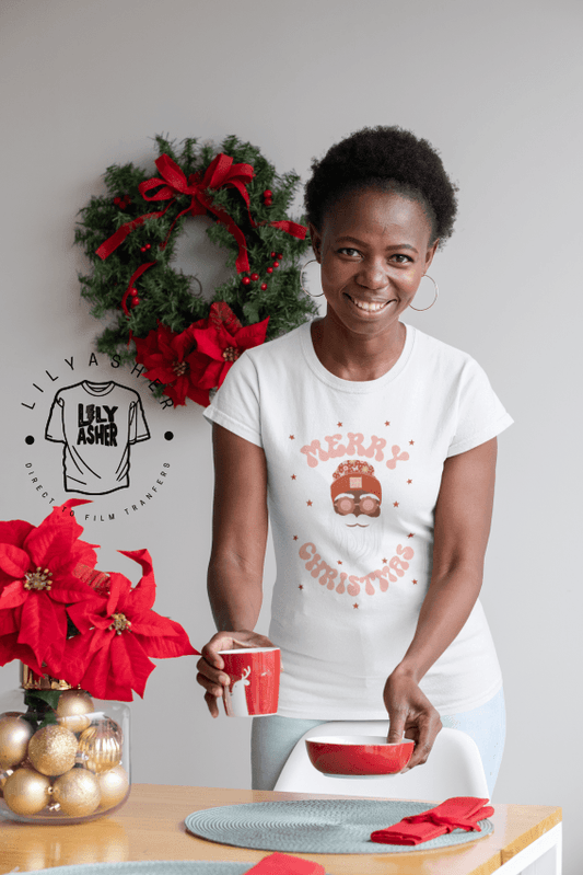 Dtf Retro Santa Of Color Transfers