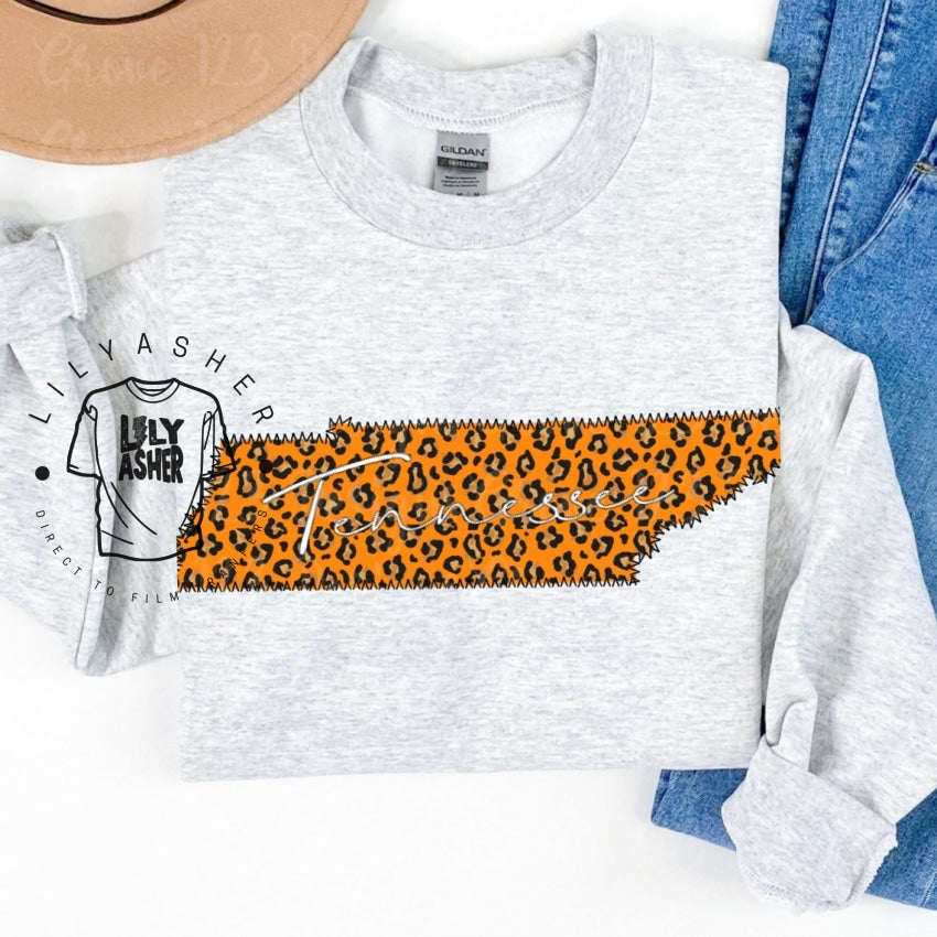 Dtf Tennessee Orange Leopard Transfer