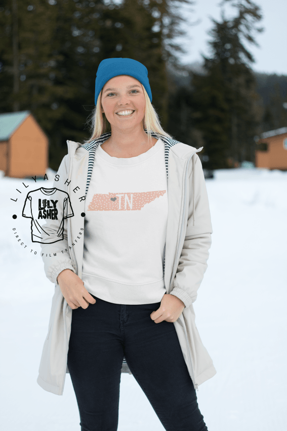 Dtf Tennessee Pink Dots & Gray Heart Transfer