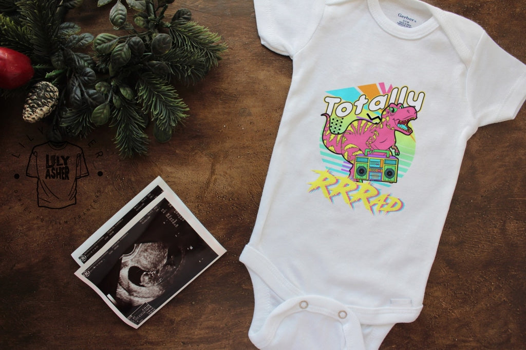 Dtf Totally Rad Dino Transfer
