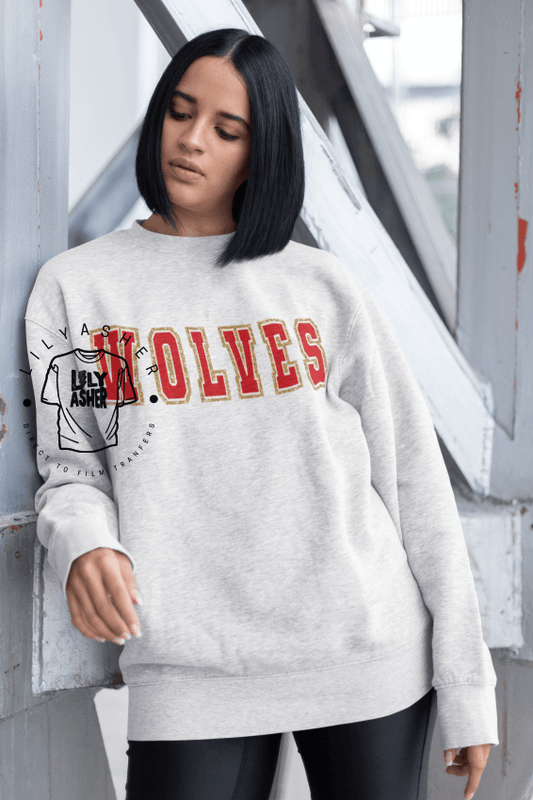 Dtf Wolves Red Varsity Transfer