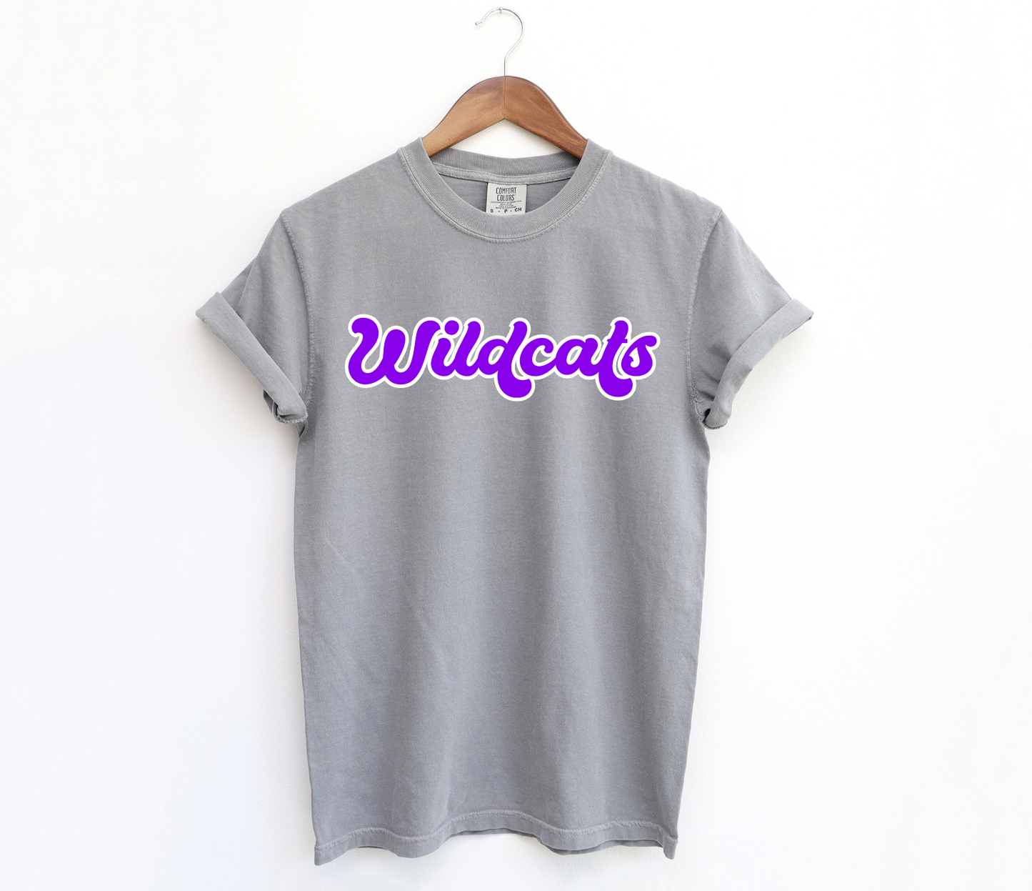 DTF WILDCATS PURPLE/WHITE RETRO TRANSFER